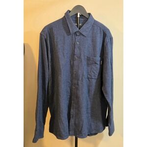 Eddie Bauer Long Sleeve Button Up Shirt Mens Size XL Blue